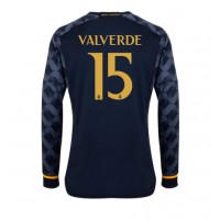 Billiga Real Madrid Federico Valverde #15 Borta fotbollskläder 2023-24 Långärmad